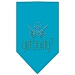 Got Booty Rhinestone Bandana Turquoise Large