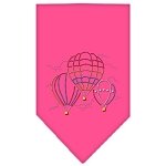 Hot Air Balloons Rhinestone Bandana Bright Pink Large
