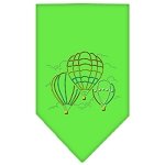 Hot Air Balloons Rhinestone Bandana Lime Green Large