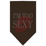 I'm Too Sexy Rhinestone Bandana Cocoa Large