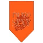I'm Too Sexy Rhinestone Bandana Orange Large