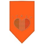 Italy  Rhinestone Bandana Orange Large