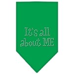 Its All About Me Rhinestone Bandana Emerald Green Large