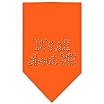 Its All About Me Rhinestone Bandana Orange Large