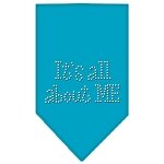 Its All About Me Rhinestone Bandana Turquoise Large