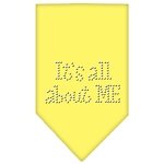 Its All About Me Rhinestone Bandana Yellow Large