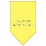 Leave My Bone Alone Rhinestone Bandana Yellow Large
