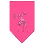 London Rhinestone Bandana Bright Pink Large