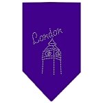 London Rhinestone Bandana Purple Large