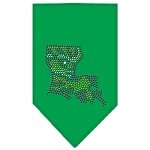 Louisiana Rhinestone Bandana Emerald Green Large