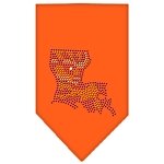 Louisiana Rhinestone Bandana Orange Large