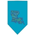 Louisiana Rhinestone Bandana Turquoise Large