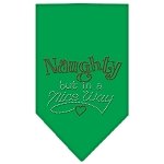 Naughty but in a Nice Way Rhinestone Bandana Emerald Green Large