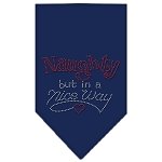 Naughty but in a Nice Way Rhinestone Bandana Navy Blue large