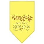 Naughty but in a Nice Way Rhinestone Bandana Yellow Large