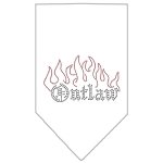 Outlaw Rhinestone Bandana White Large