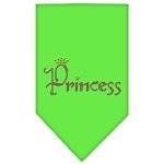 Princess Rhinestone Bandana Lime Green Large