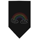 Rainbow Rhinestone Bandana Black Large