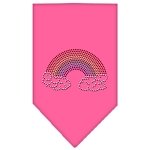 Rainbow Rhinestone Bandana Bright Pink Large
