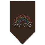 Rainbow Rhinestone Bandana Cocoa Large