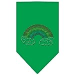 Rainbow Rhinestone Bandana Emerald Green Large