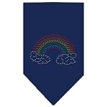 Rainbow Rhinestone Bandana Navy Blue large