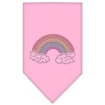 Rainbow Rhinestone Bandana Light Pink Large