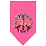 Rasta Peace Rhinestone Bandana Bright Pink Large