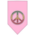 Rasta Peace Rhinestone Bandana Light Pink Large