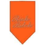 Rich Bitch Rhinestone Bandana Orange Large