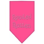Spoiled Rotten Rhinestone Bandana Bright Pink Large