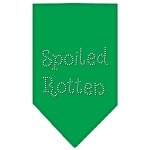 Spoiled Rotten Rhinestone Bandana Emerald Green Large