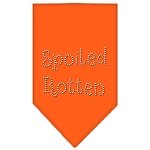 Spoiled Rotten Rhinestone Bandana Orange Large