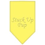 Stuck Up Pup Rhinestone Bandana Yellow Large