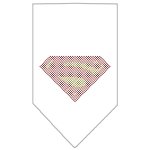 Super! Rhinestone Bandana White Large