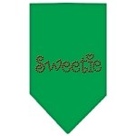 Sweetie Rhinestone Bandana Emerald Green Large