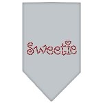 Sweetie Rhinestone Bandana Grey Large