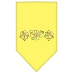 Tropical Flower Rhinestone Bandana Yellow Large