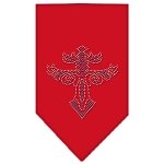 Warriors Cross Rhinestone Bandana Red Large