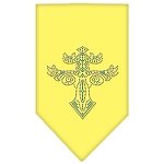 Warriors Cross Rhinestone Bandana Yellow Large
