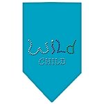 Wild Child Rhinestone Bandana Turquoise Large