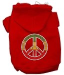 Rasta Peace Sign Hoodie Red L (14)