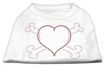 Heart and Crossbones Rhinestone Shirts White L (14)