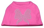 Rhinestone Bow Shirts Bright Pink L (14)