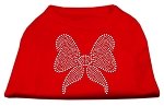 Rhinestone Bow Shirts Red L (14)