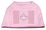 Canadian Flag Rhinestone Shirts Light Pink L (14)