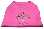 Holiday Fleur de lis Rhinestone Shirts Bright Pink L (14)