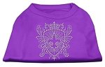Rhinestone Fleur De Lis Shield Shirts Purple L (14)