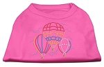 Hot Air Balloon Rhinestone Shirts Bright Pink L (14)