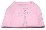 Paris Rhinestone Shirts Light Pink L (14)